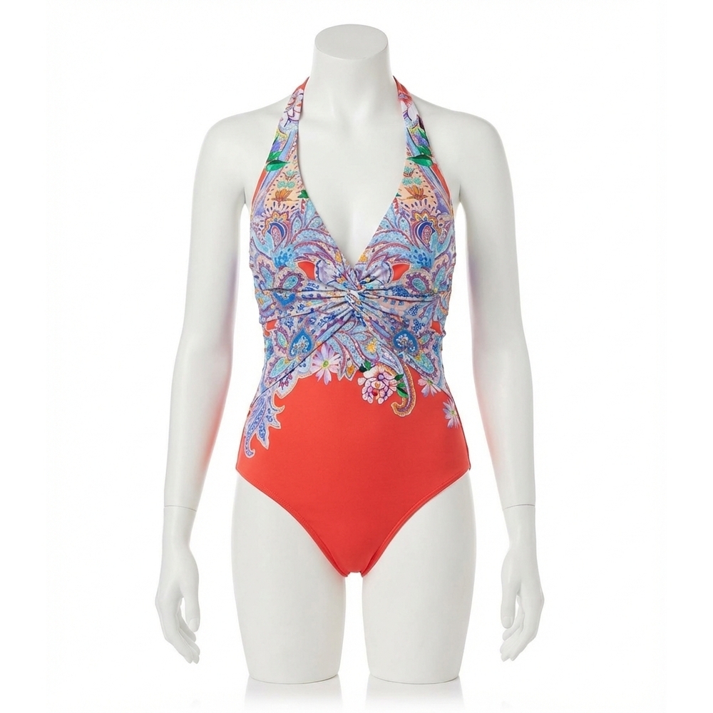 NEW JOHNNY WAS drew twist one piece in orange multi